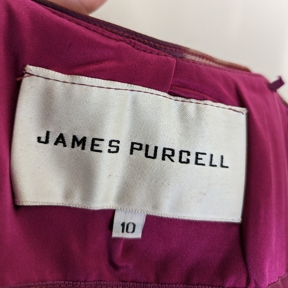 VINTAGE James Purcell Fuchsia Boucle Tweed Strapless Dress 10 Party Cocktail - Picture 4 of 15